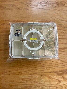 Snackle Box Container Divided Serving Tray Snack Box with Quaker Branding - NEW